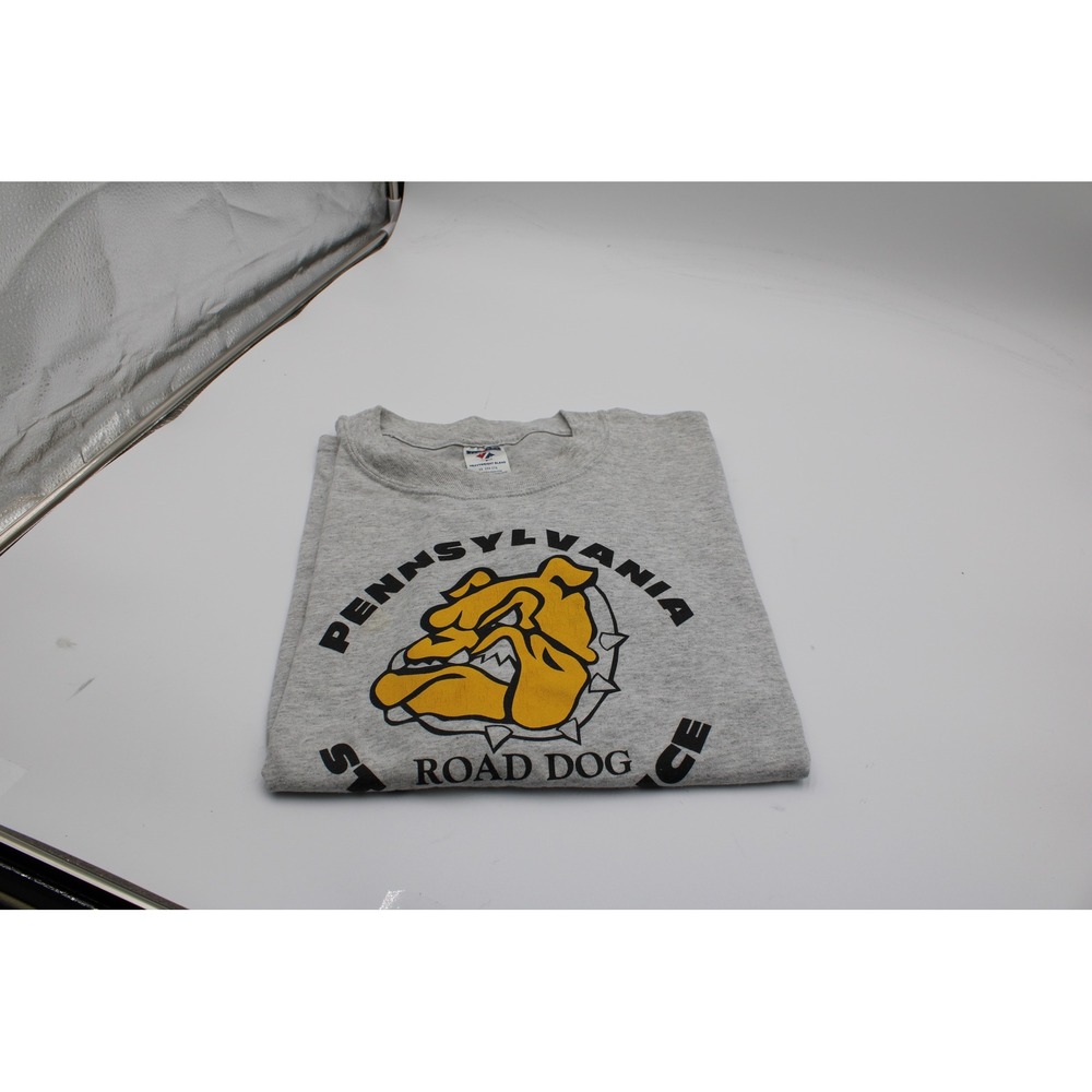 Jerzees T Shirt Gray Pennsylvania State Road Dog Bulldog Graphic 2XL